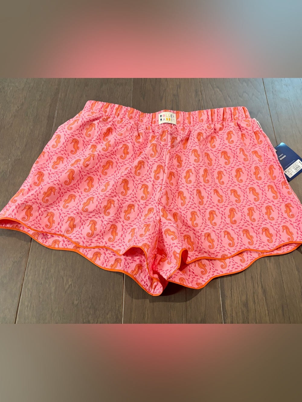 Women’s Roller Rabbit Pink Shorts with Seahorse Print